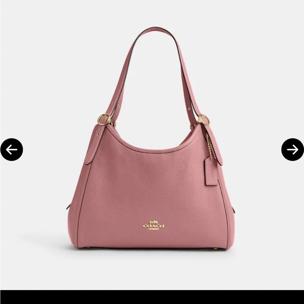 Coach Pebbled Leather Hobo in Dusty Rose